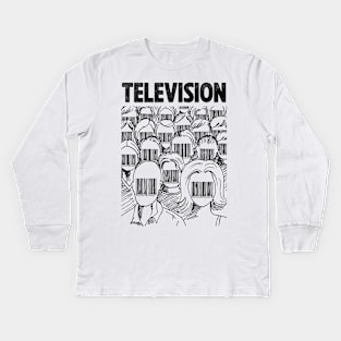 Barcode face Television Kids Long Sleeve T-Shirt